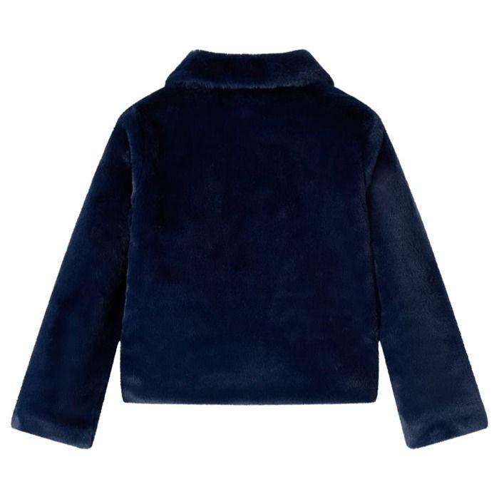 Manteau fausse fourrure - vidaXL - Enfant - Beige - Navy - 1,5 à 10 ans
