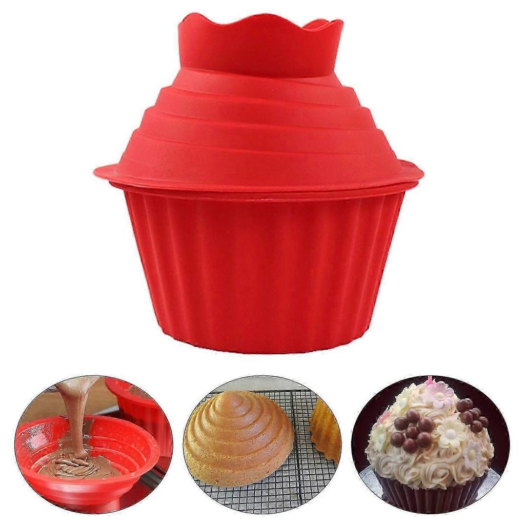 3 Pack Giant Big Silicone Cupcake Cake Mould Top Cupcake Bake Set Baking Mold Cake Bake Tool