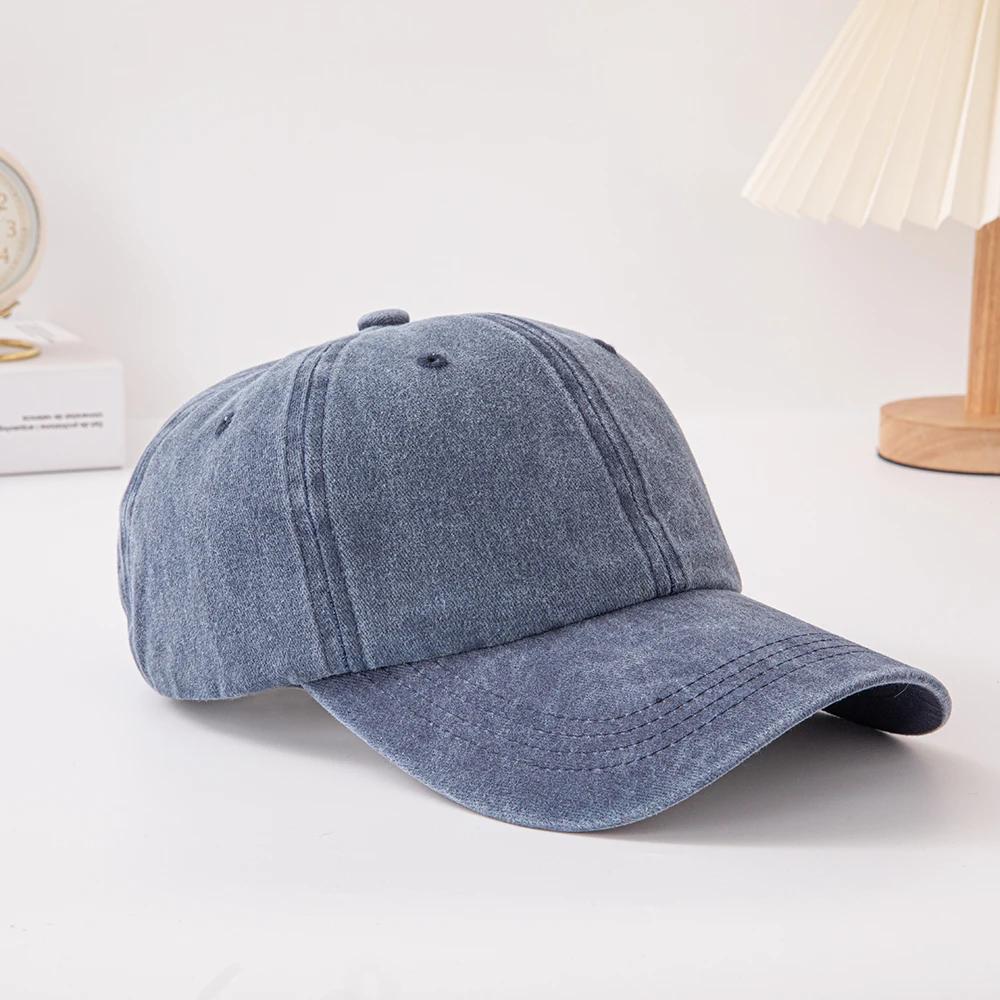 Distressed Faded WASHED DENIM Hat Vintage Men Women Trucker Baseball Caps