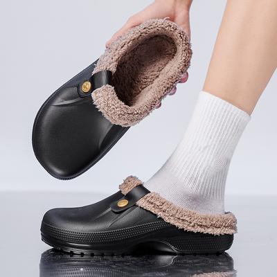 Classic Women Men Garden Shoes Outdoor Antiskid Slippers Warm Waterproof Slippers Indoor Fuzzy Fluffy Slippers