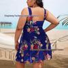 2024 European-American Sexy Backless Plus Size Slimming One-Piece Swimsuit for Women