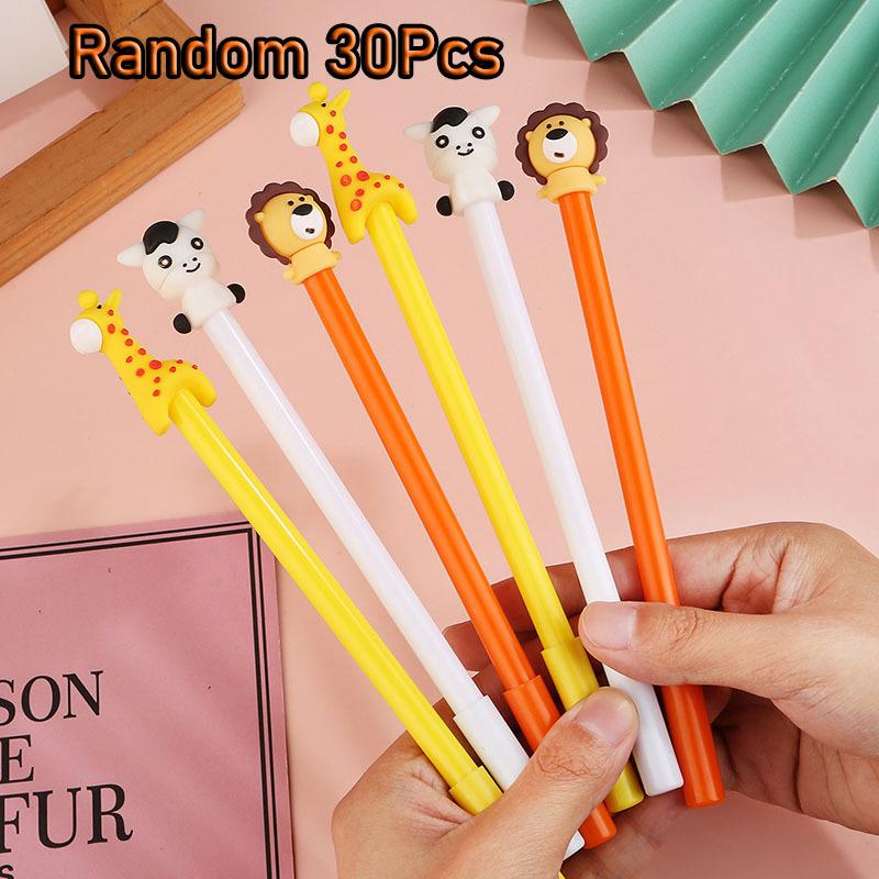 1Pc Lytwtw Kawaii Cute Creative Cartoon Lion Giraffe Horse Gel Ink Pens Kawaii Cartoon Stationery Office School Supplies Gel Pen Back To School Season 0.5mm 1Pc