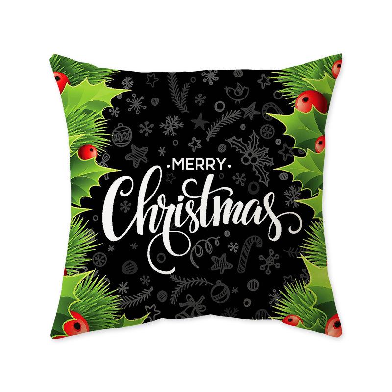 Cross-Border Christmas Festival Printed Cushion Cover for Sofa, Bedside, or Living Room