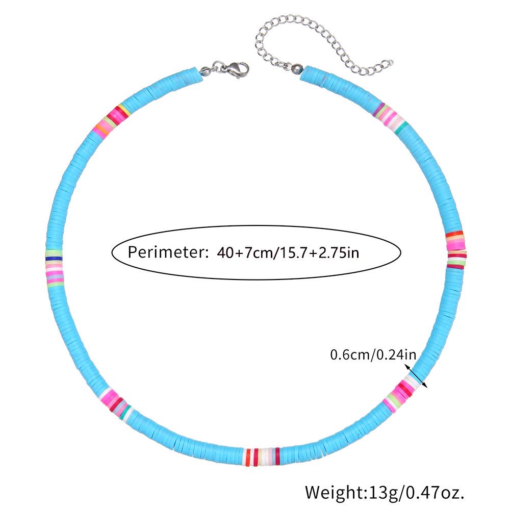 Håndlaget Fargerikt Perlekjede - Europeisk og Amerikansk Sommer Strandstil Kragekjede Choker for Kvinner.