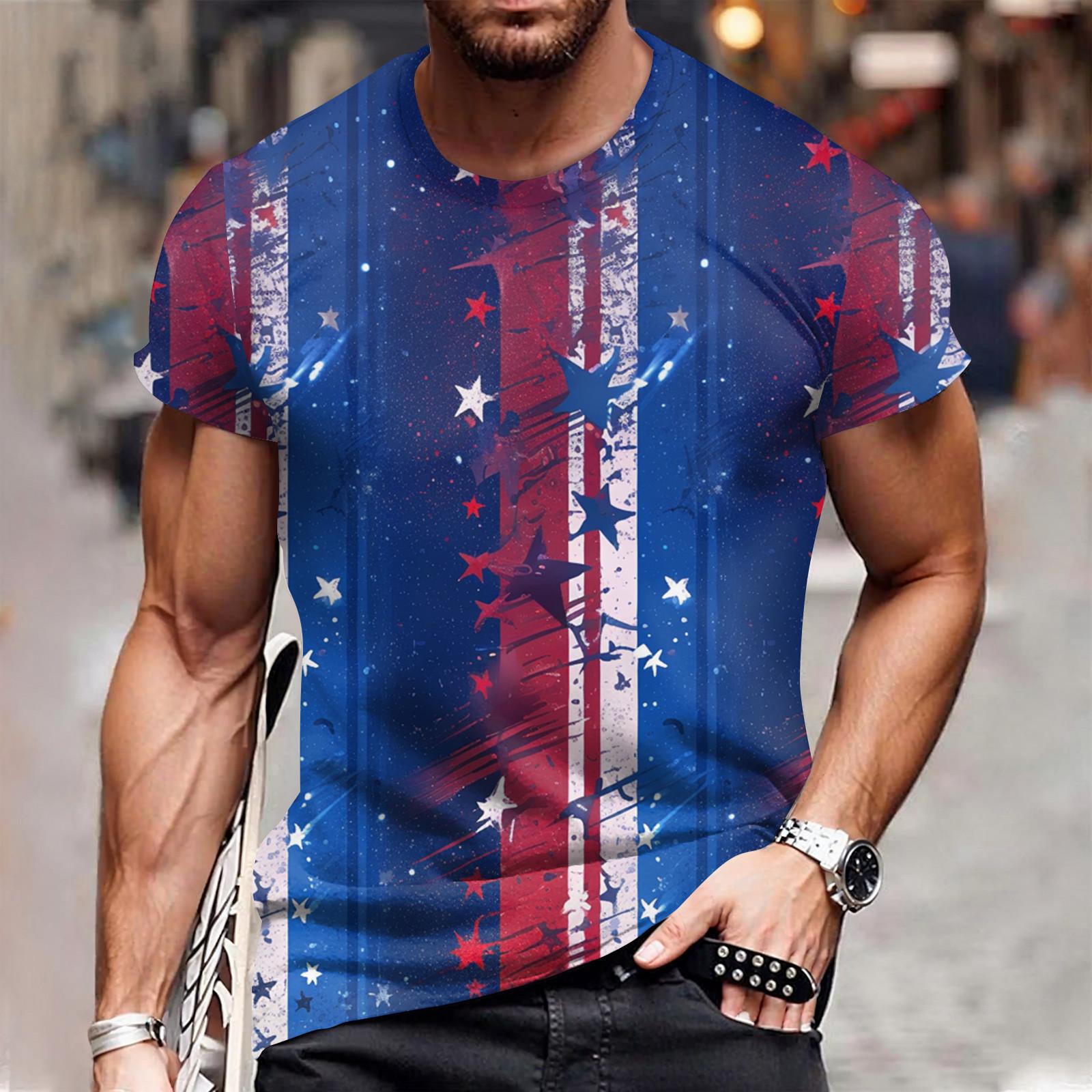 

Мужская футболка Футболки с графическим текстом Pool3D печать Уличная повседневная одежда с короткими рукавами и принтом Базовая одежда XXL синий