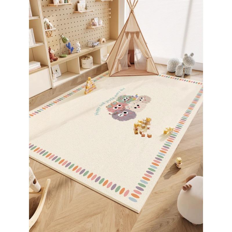 Carefree and Happy Carpet Living Room Sofa Bedroom Bedside Kitchen Entrance Door Mat Non-slip Cute Child Home Decor Rug