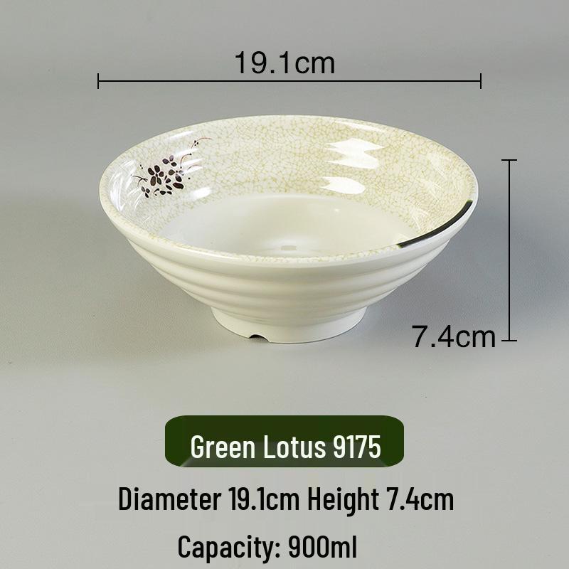Melamine Ramen Bowl: Porcelain-Like, Large Mala Tang Soup & Noodles Bowl for Wontons & Luosifen