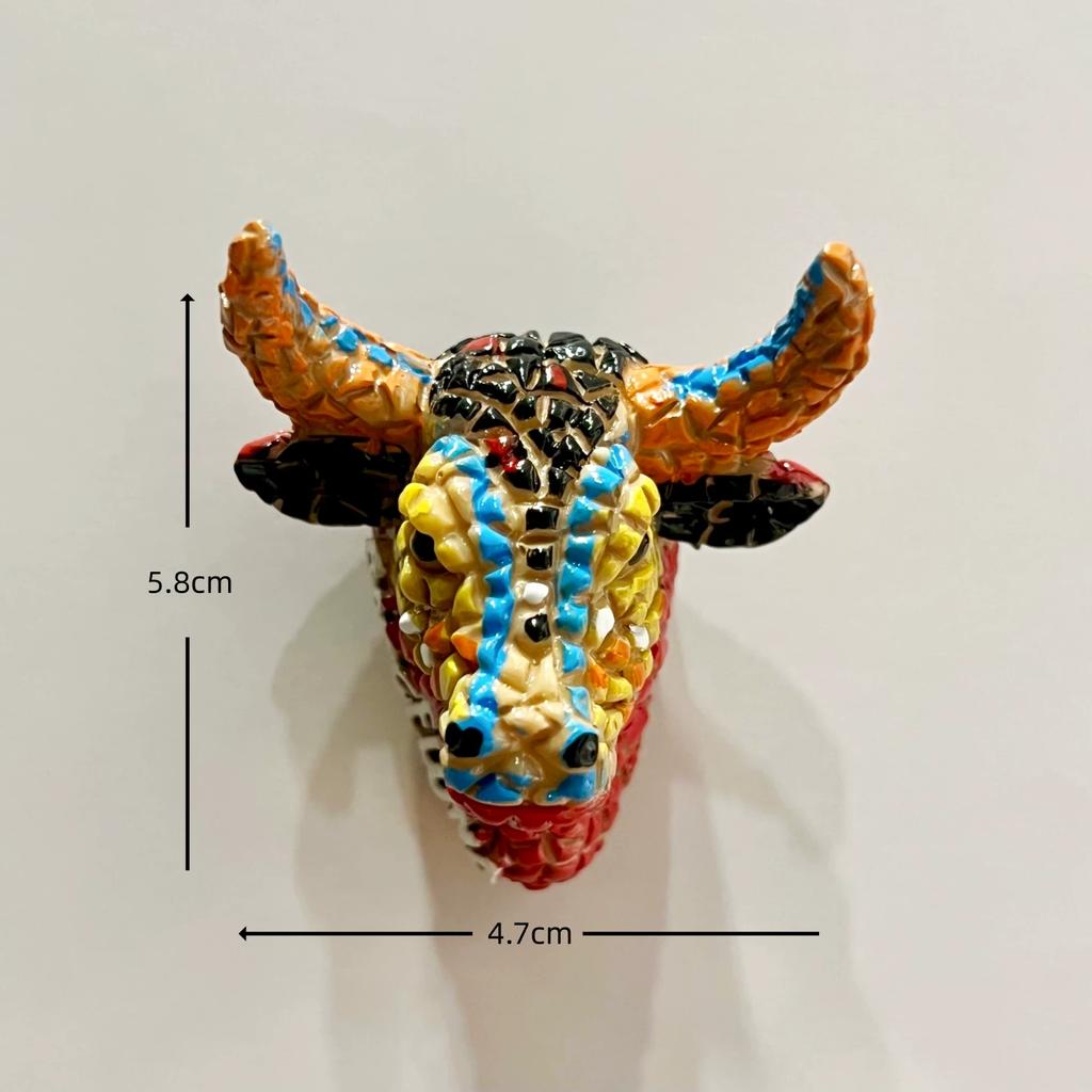 Spain Barcelona Cattle Resin Fridge Magnet Stickers Travel Souvenir Gift Landscape Refrigerator Magnet Home Kitchen Decor