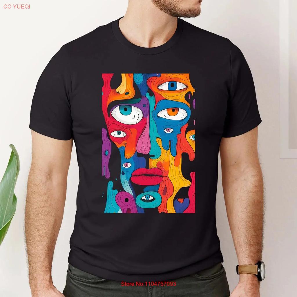 Modern Art T Shirt Gift For Lovers Of Quirky Design Unique Vibrant Comfortable Tee With Surreal Print Creatives Vintage