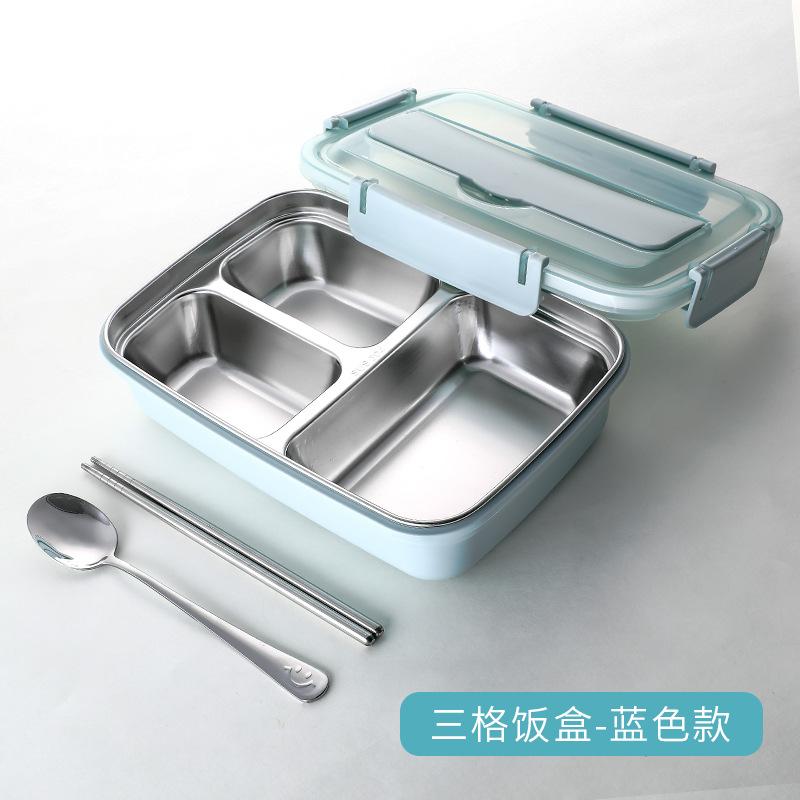 Thermal Insulation Bento Box 304 Stainless Steel Grid Lunch Box for Primary School Students for Office Workers