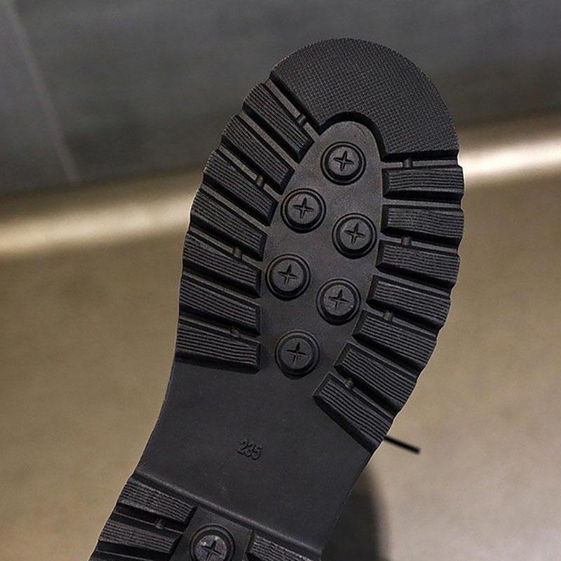 Dámské kozačky Jaro a podzim Britský styl Silná podrážka Prodyšné Protiskluzové Jednoduché kozačky Divoké boty Kotníkové kozačky