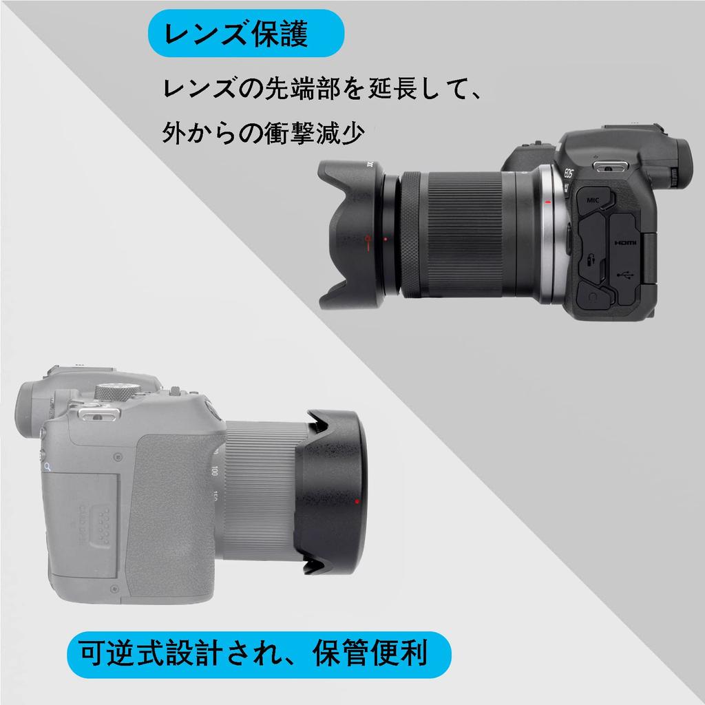 JJC Reversible Lens Hood for Canon R7 R10 IS STM Canon IS STM Compatible with Canon Lens EW-60F / + RF-S 18-150mm F3.5-6.3 & EF-M 18-150mm F3.5-6.3