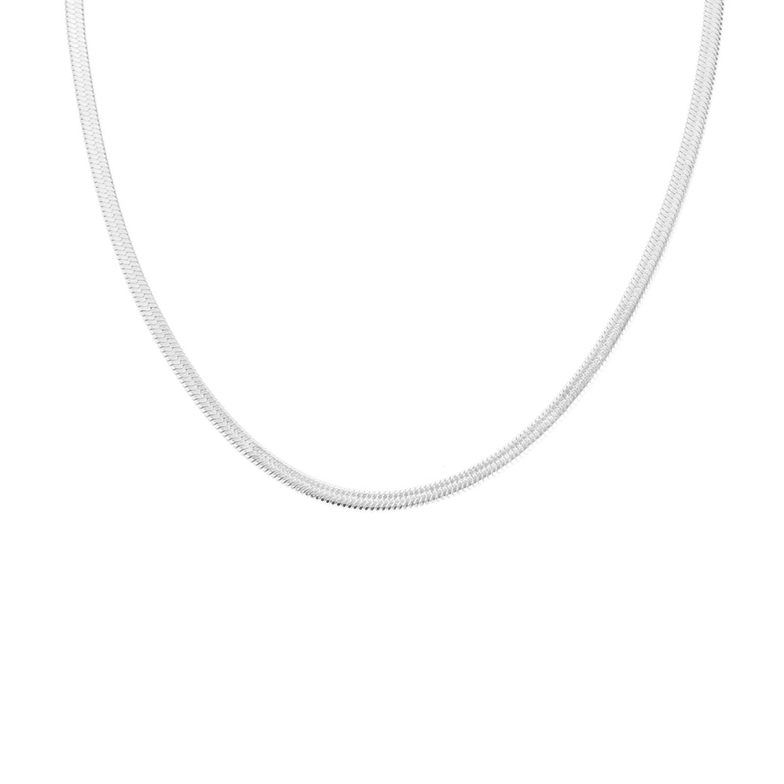 

Fashion Classic Stainless Steel Flat Snake Chain Necklace for Woman Gold Color Clavicle Chain Choker Necklace Jewelry Wholesale 2mm width&45cm-50cm