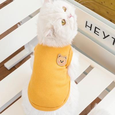 Summer New Pet Clothing Waffle Bear Vest Small and Medium Dog Clothes