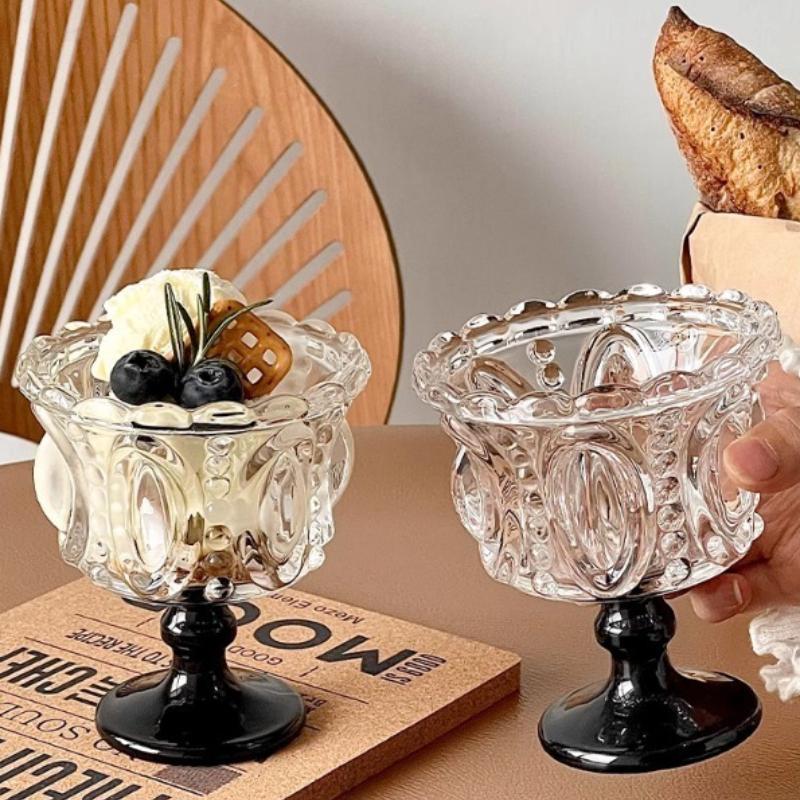 Hot Nordic Relief Cup Glass Cup Ice Cream Ice Cream Dessert Yogurt Pudding Home Dessert Coffee Cup Home Breakfast Container