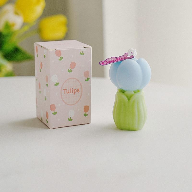 1 ks Luxusní svíčka ze sójového vosku ke Dni učitelů DIY sada DIY vonná svíčka Realistická květinová dekorace Bez kouře Vonná svíčka 7,7x4,5cm