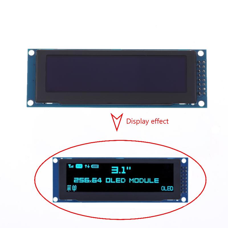 3.12-inch OLED Display Module, 256x64 Resolution, SSD1322 Driver, Low Power Consumption,16-Pin FPC Connector