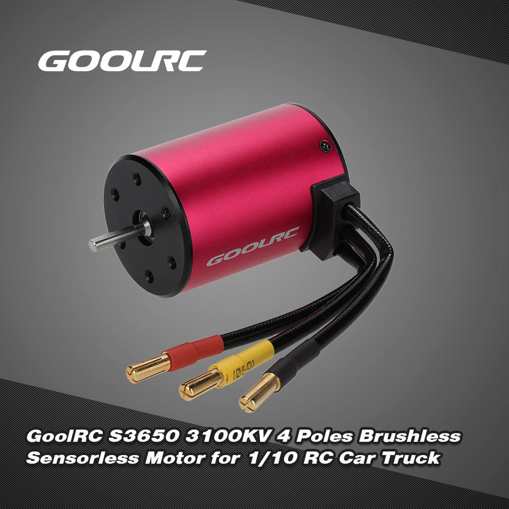 Original GoolRC S3650 3100KV 4 poler børsteløs sensorløs motor for 1/10 RC bil lastebil