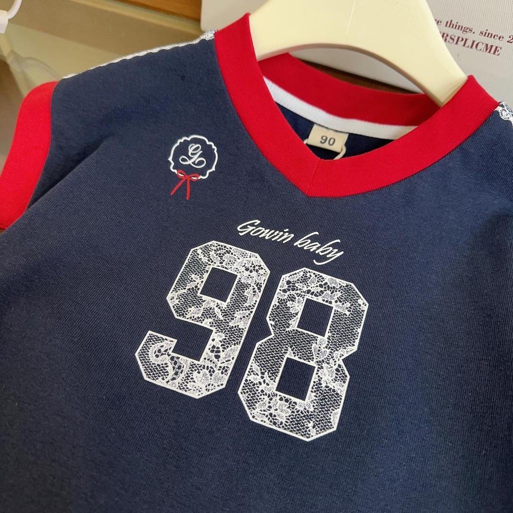 Sommer-Set im koreanischen Stil: Baby Mädchen Kurzarm T-Shirt & Halbrock