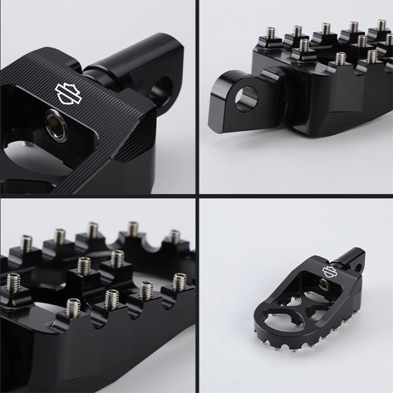 Motocyklové stupačky MX Široké tlusté stupačky Pedály s kolíky řazení pro Harley Sportster XL 883 1200 Dyna Street Bob Bobber