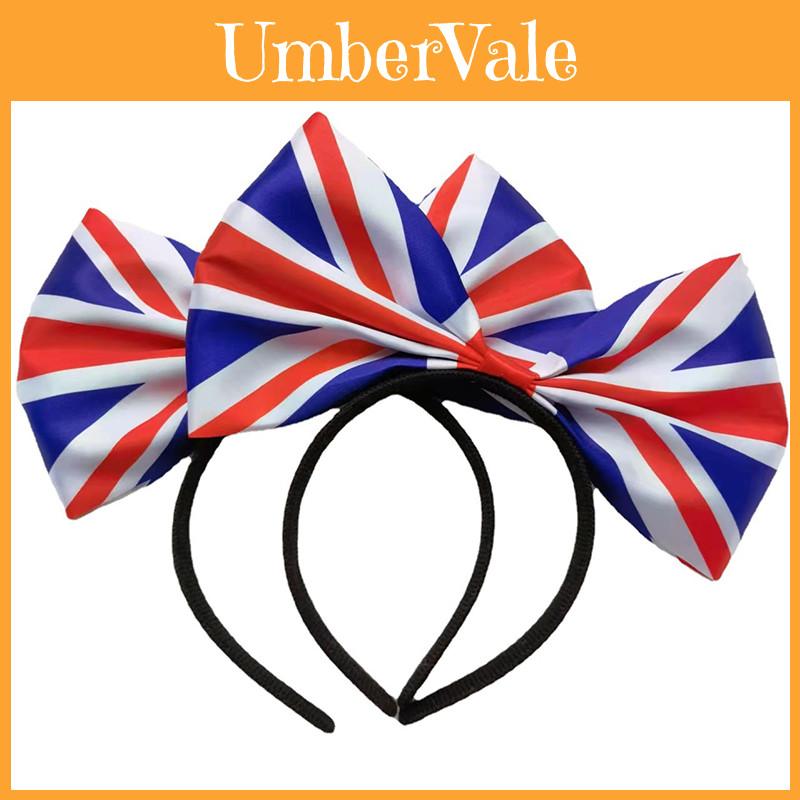 Stylish Union Jack Hairband Alice Headband With Large Bow Tie For Men And Women Platinum Jubilee