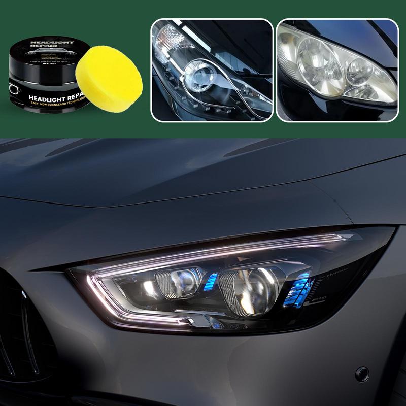 Headlight Polish Car Restoration Cream Automotive Paste 100g For Remove Oxidation Dirt Haze UV Protection Exterior Care Headlamp China Mainland