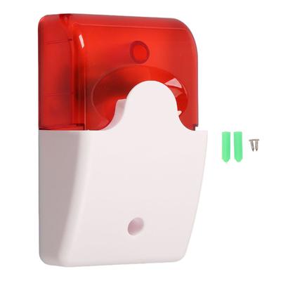 Sirena Allarme Sonoro e Luminoso 12V Tromba Allarme Incendio Antifurto ad Alto Decibel con Luce Lampeggiante LED per Casa Negozio