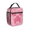 Pixel Game Pink Creepers Thermal Insulated Lunch Bags for Picnic Portable Bento Box Thermal Cooler Lunch Boxes