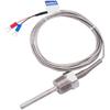 800°C Degree High Temperature Sensor Thread NPT 1/2  Stainless Steel Probe K Type PT100 Thermocouple Tube Temperature Controller
