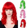 Harajuku Long Curly Wave Wig Cosplay Women Layered Wigs Orange Blue Gold Grey Curly Wigs  for Women