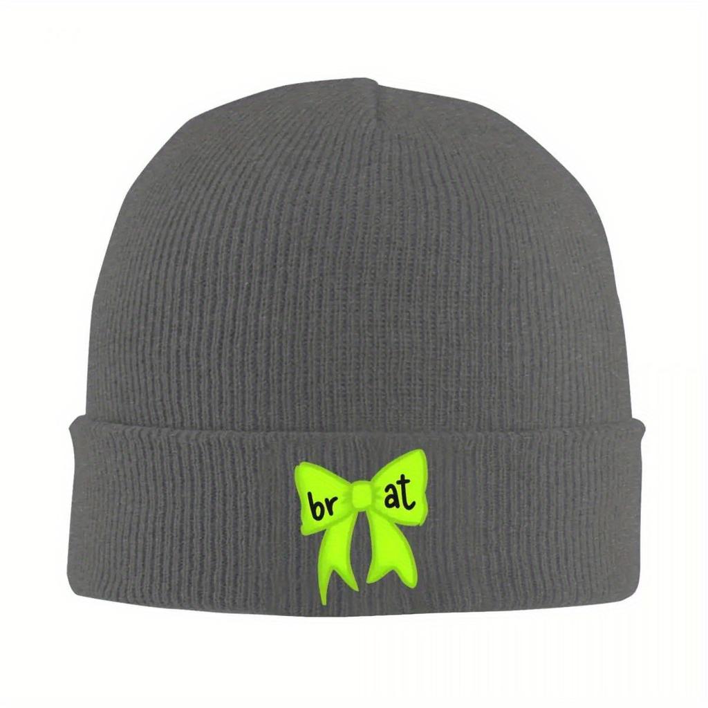 Brat Album Green Charli Xcx Beanie Hats Street Caps Adult Unisex Gym Knit Hat Autumn Winter Custom Warm Beanie Hat
