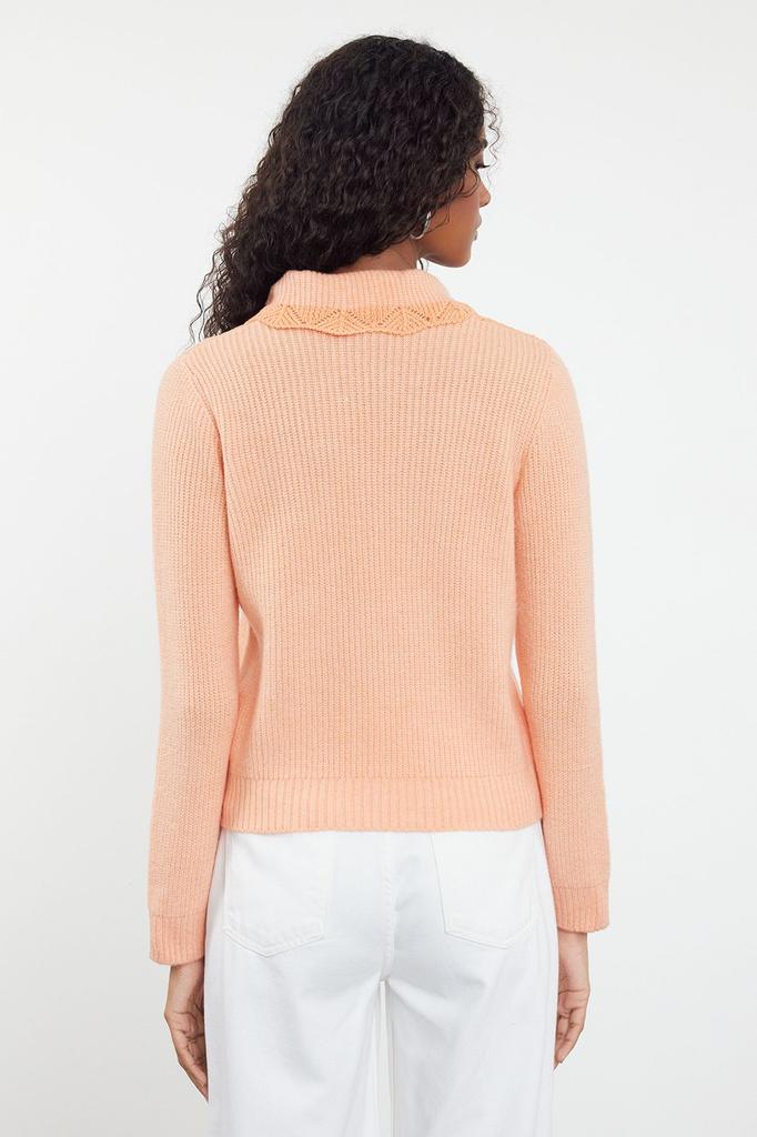 Women's Elegance Style Sweater Stone Embroidery Detailed Knitwear Sweater