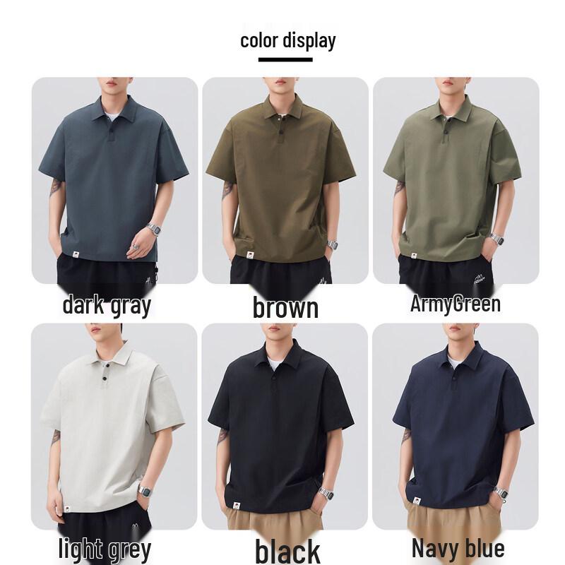 :CHOCOOLATEit Men's American Style Quick-Dry Polo Shirt