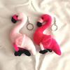 Søt Flamingo Fugl Utstoppet Myk Plysjdukke Leke Nøkkelring Ryggsekk Anheng Ornamenter Gave