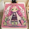 1PC Demon Slayer Print Flannel Blanket, High Quality All Seasons, Home Decor, Warmth and Comfort, Perfect for Christmas Gifts