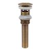 Brass Material Sink Drain Push Bounce Vessel Sink Drain Vintage Drain Stopper  Vessel Sink