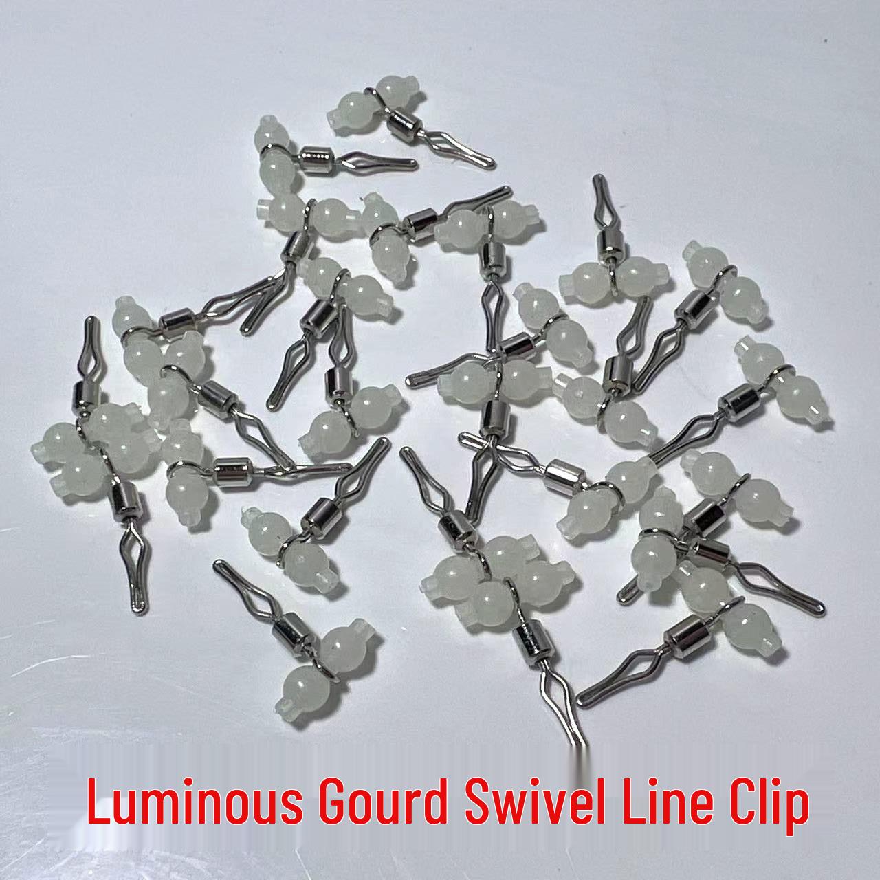 Luminous Gourd Line Clip Swivel for Sea Fishing Rig with Balanced Hook and Weight Splitter Model 4