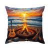 Pcs Tropical Beach Sunset Scenery Singlesided Printed Pillowcase Cushion Coversuitable For Living Roombedroomcar Decoration