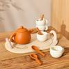 Wooden Afternoon Tea Set Toys,Early Educational Toys for Toddlers,Kitchen Accessories Afternoon Tea Party Food Play Girls Toys