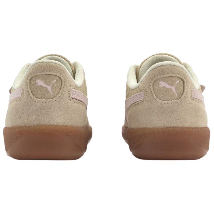 Puma Palermo CN Mesh Comfortable Soft Thin Sole Durable Low Top Skate Shoes Women Sneaker Light-Brown 403954-02