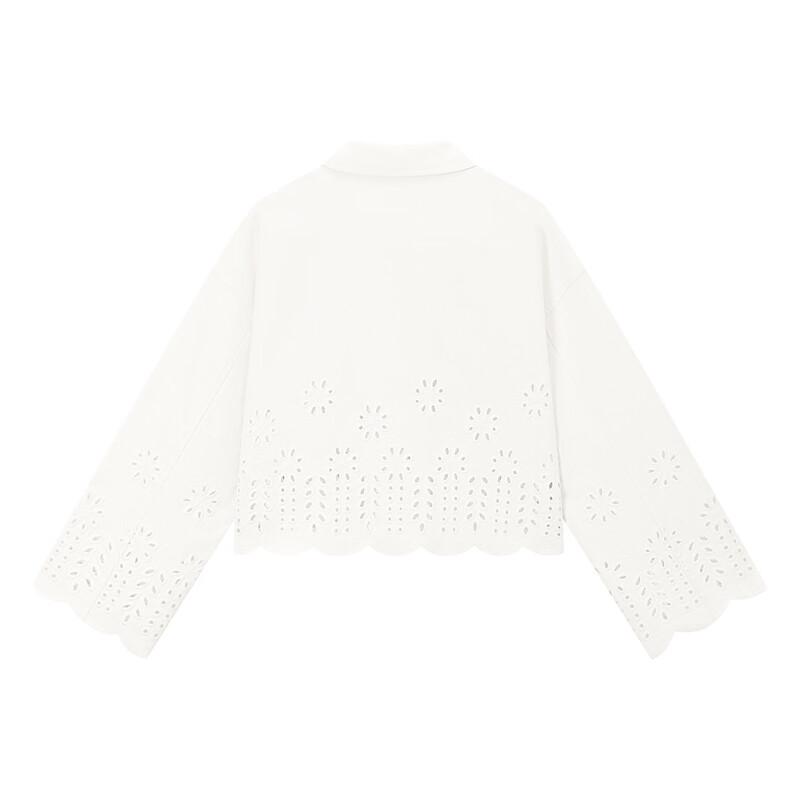 ELLE KIDS Girls' French Style Embroidered Denim Jacket