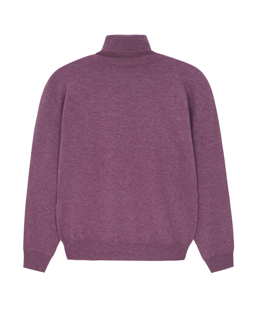 UNGIMMICK Turtleneck Superfine Merino Wool Sweater (Purple)