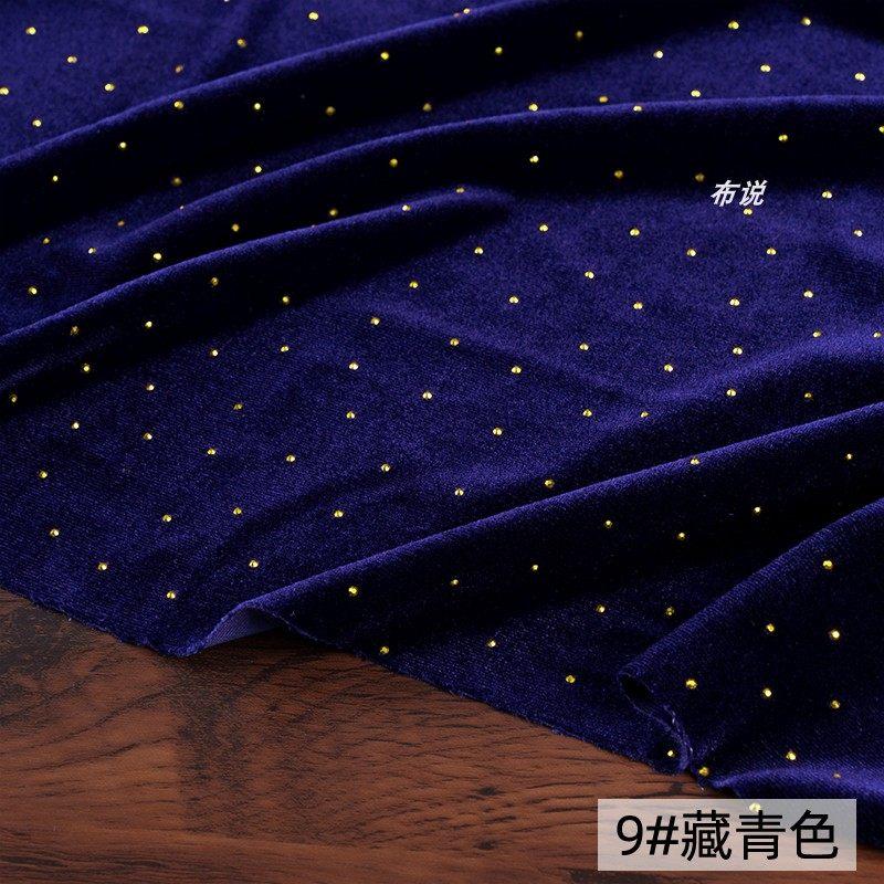 Sterrenhemel Glitters Fluweel Stof Per Meter voor Kleding Rok Cheongsam Pak Jurk Broek DIY Naaien Velours Stof Zacht Wit