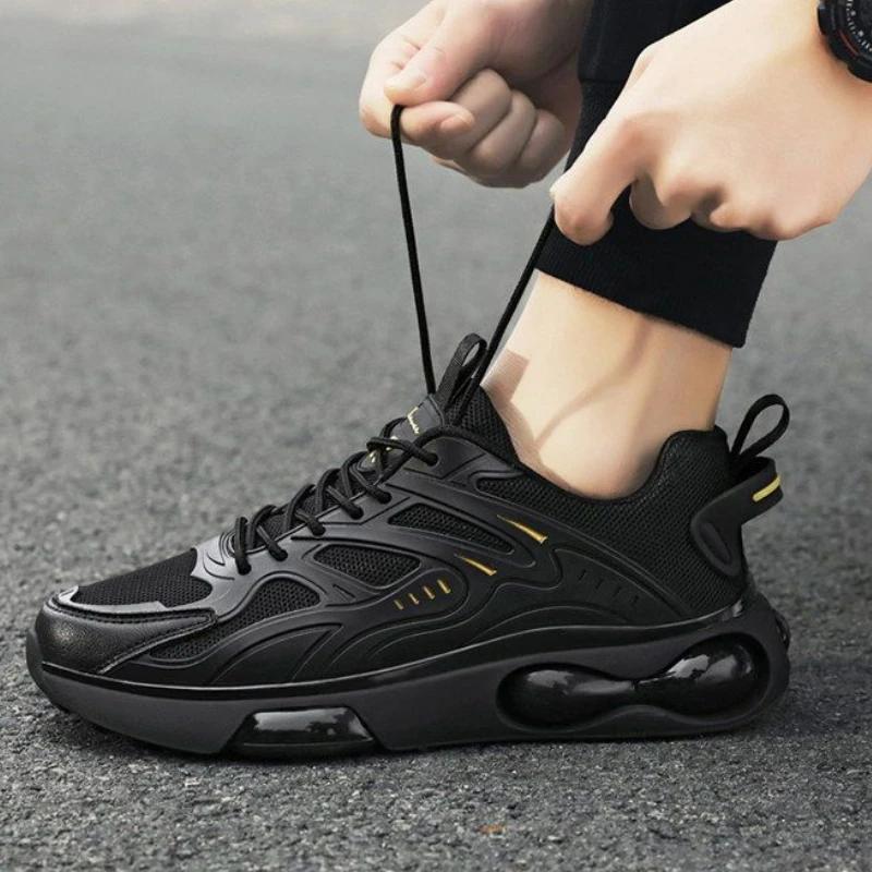 Platform Men Sneakers Breathable Running Shoes High Quality Men Shoes Fashion Comfortable Casual Shoe Mesh Non Slip Tennis Shoes