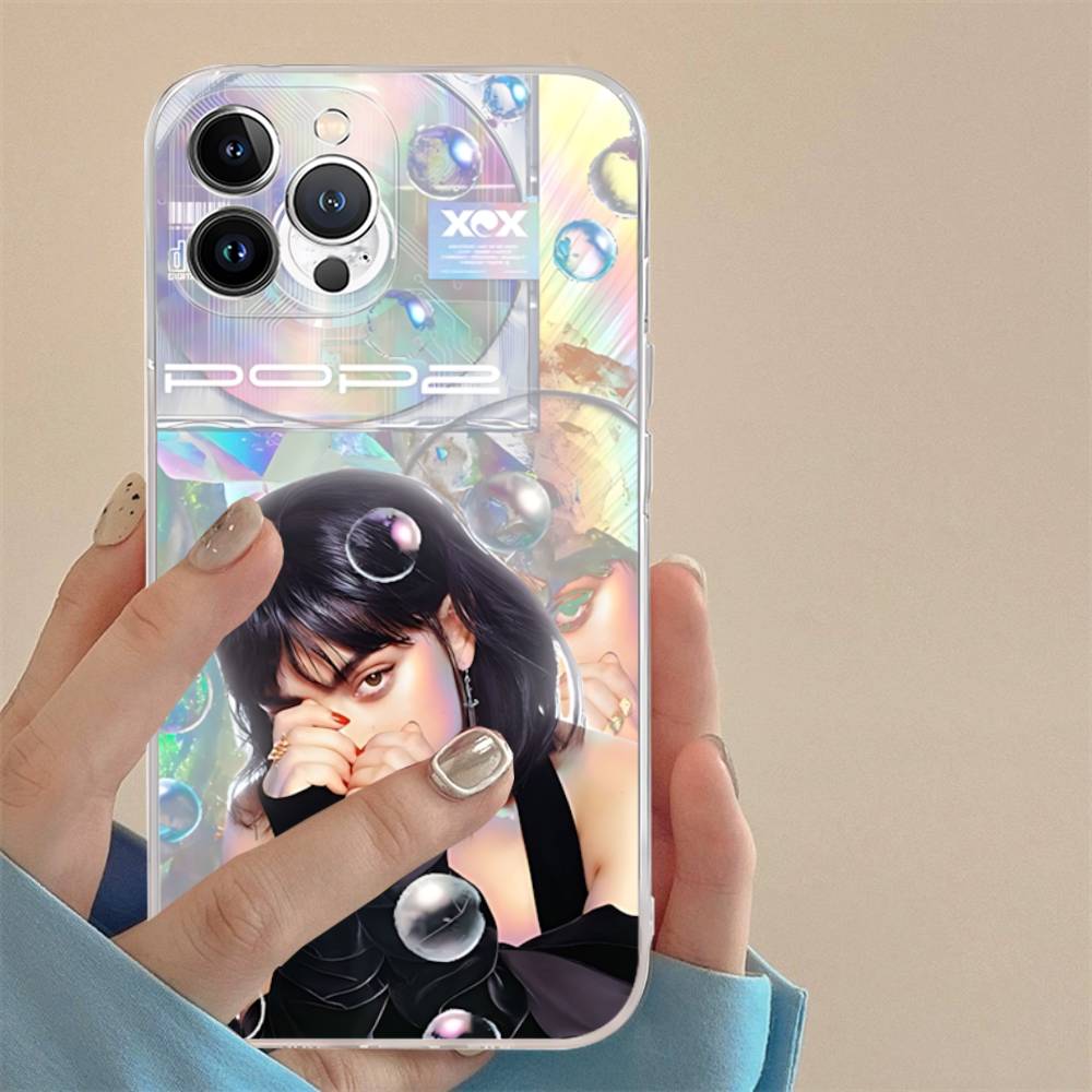 British Pop C-CharliS-XCX Singer Phone Case For IPhone 17 16 15 14 13 11 12 Pro Max 16 Plus Transparent