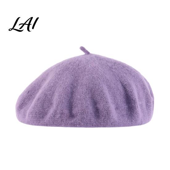 Slouchy Artist Hat Women Wool Beret Hat Elegant Classic Solid Color Winter Daily Casual Wear Accessory Cap Soft Breathable Blend Headwear for Ladies