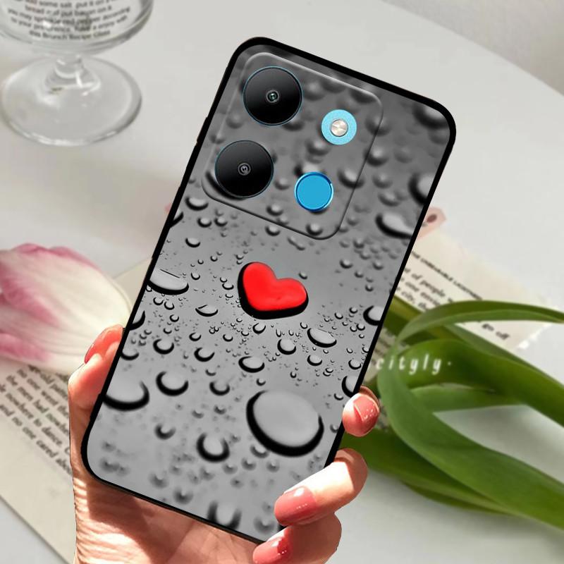 For Infinix Smart 7 Case Luxury Silicone TPU Soft Phone Black Cover Cases For Infinix Smart7 X6515 Funda Protector Coque Capa