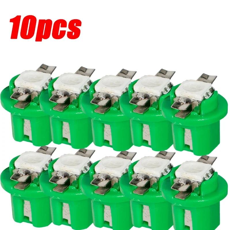 10Pcs T5 B8.5d LED Light Cars Interior Lamp Accessories Speed Lights Bulb Dashboard Side Switch Lamps 12V Instrument Signal Lamp