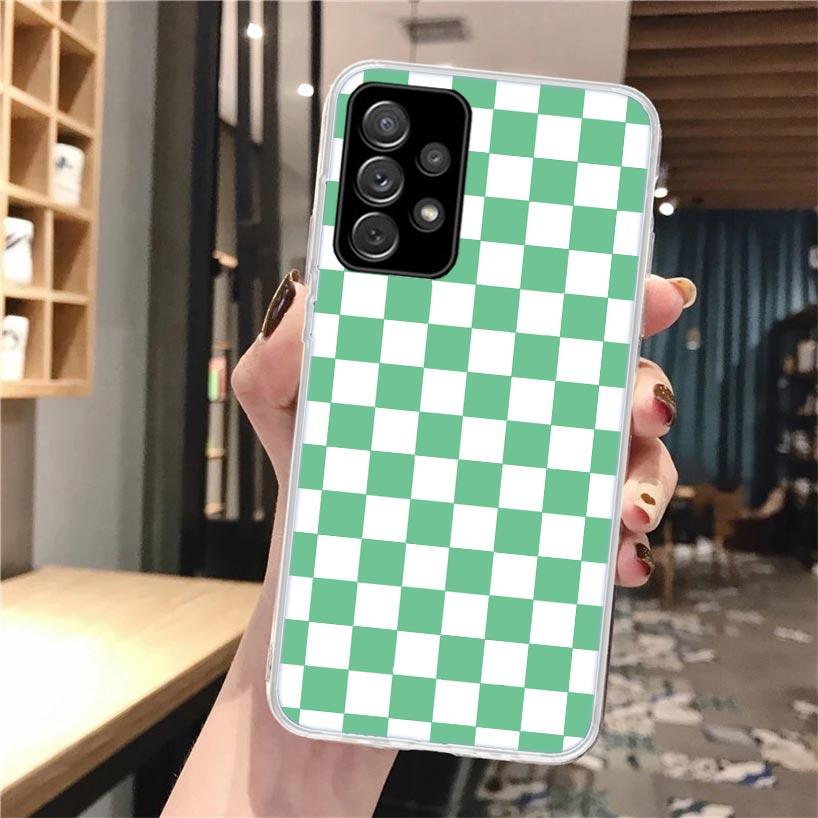 Retro Classic Chess Board Grid Phone Case For Samsung Galaxy A56 A55 A54 A53 A16 A15 A14 A13 A36 A35 A34 A33 A26 A25 A24 A23 A05