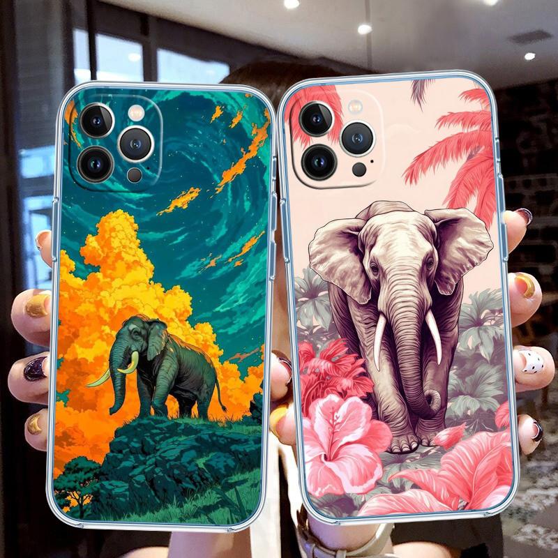 FM2 Animal Elephant Soft Shell Phone Case for Motorola Moto Edge 20 30 40 50 S30 Fusion Ultra Pro Neo Lite + G200 G23